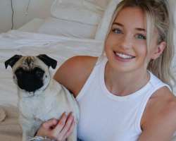 Lily has also adopted a cute pug in her home.